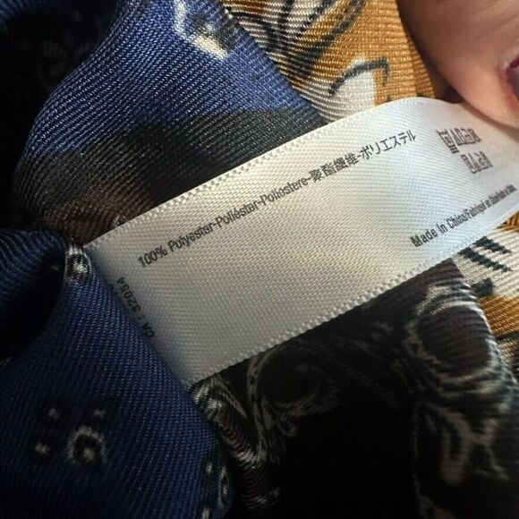 Free People Mon Cheri Silky Patchwork Kimono Women's OS Blue Multi Boho Hippie - Picture 5 of 6